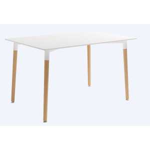 MESA CARIBE RECTANGULAR FIJA BLANCA DE 120 CM DE MUEBLES AZOR - 1