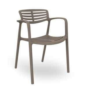 SILLA CON BRAZOS TOLEDO AIRE CHOCOLATE - 1
