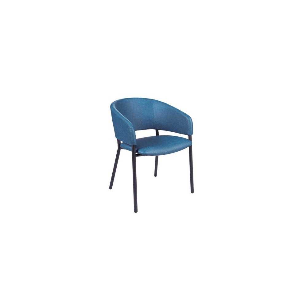 SILLA ALSACIA AZUL Y NEGRO - 1