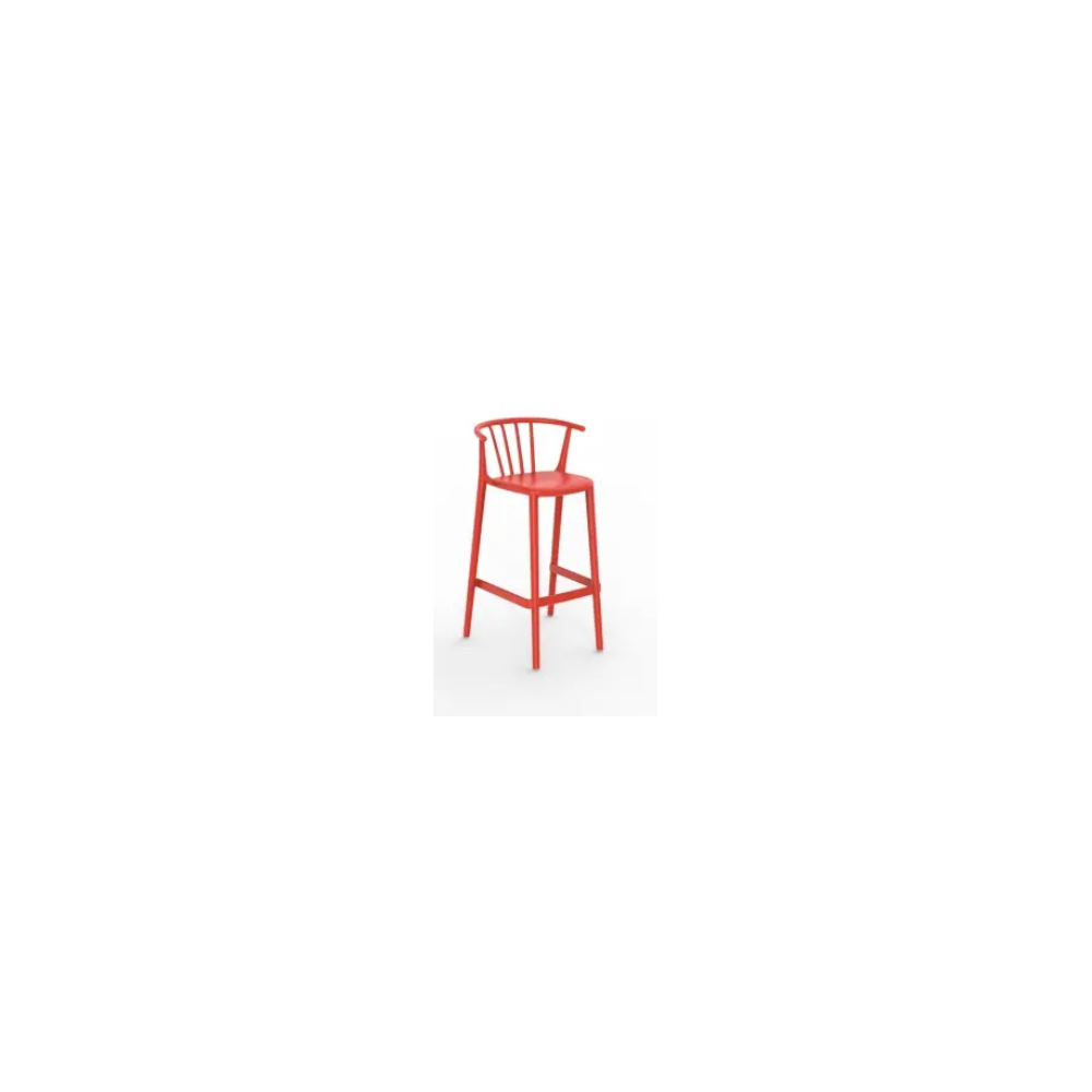 TABURETE ALTO WOODY ROJO DE RESOL - 1