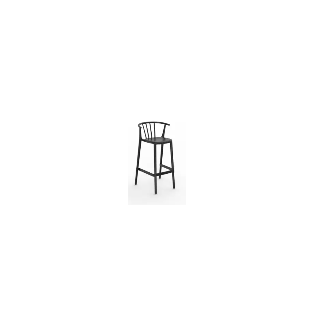 TABURETE ALTO WOODY NEGRO DE RESOL - 1