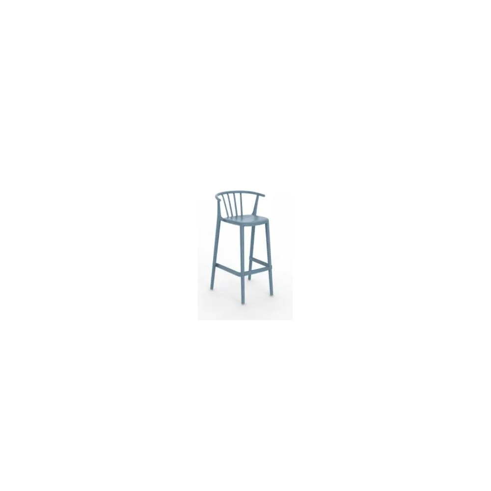 TABURETE ALTO WOODY AZUL RETRO DE RESOL - 1