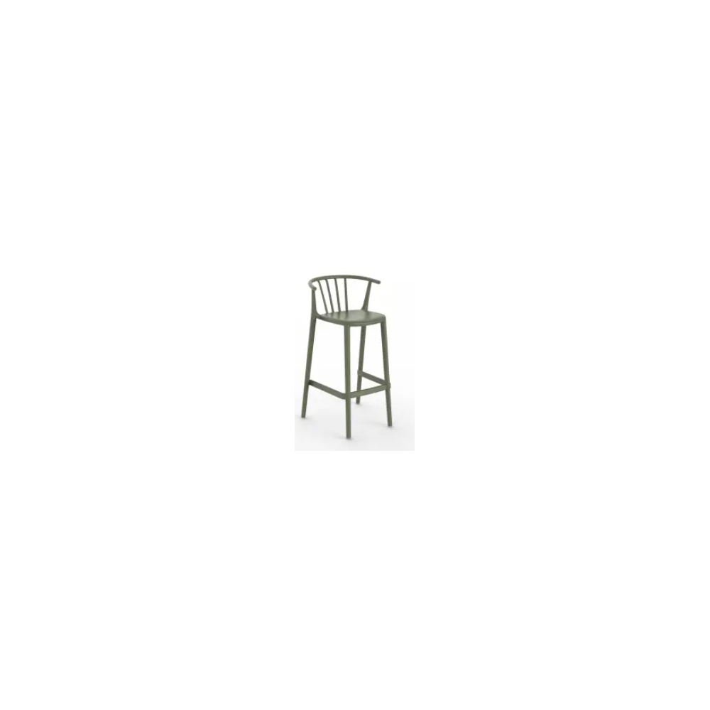 TABURETE ALTO WOODY GRIS VERDOSO DE RESOL - 1