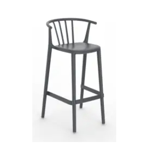 TABURETE ALTO WOODY GRIS OSCURO DE RESOL - 1