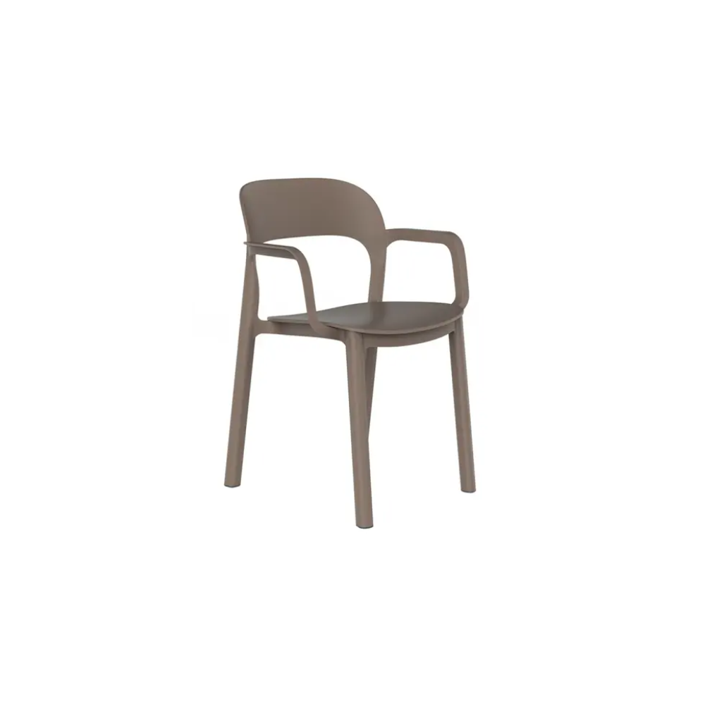 SILLA ONA CHOCOLATE CON BRAZOS DE RESOL - 1