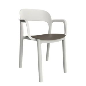 SILLA ONA BLANCO/ARENA CON BRAZOS DE RESOL - 1