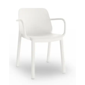 SILLA ONE CON BRAZOS BLANCA DE RESOL - 1
