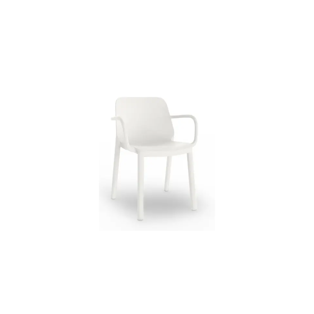SILLA ONE CON BRAZOS BLANCA DE RESOL - 1