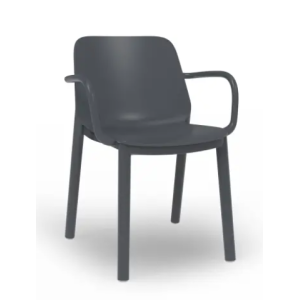 SILLA ONE CON BRAZOS GRIS OSCURO DE RESOL - 1