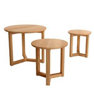JUEGO DE 3 MESAS AUXILIARES FEROE - 1