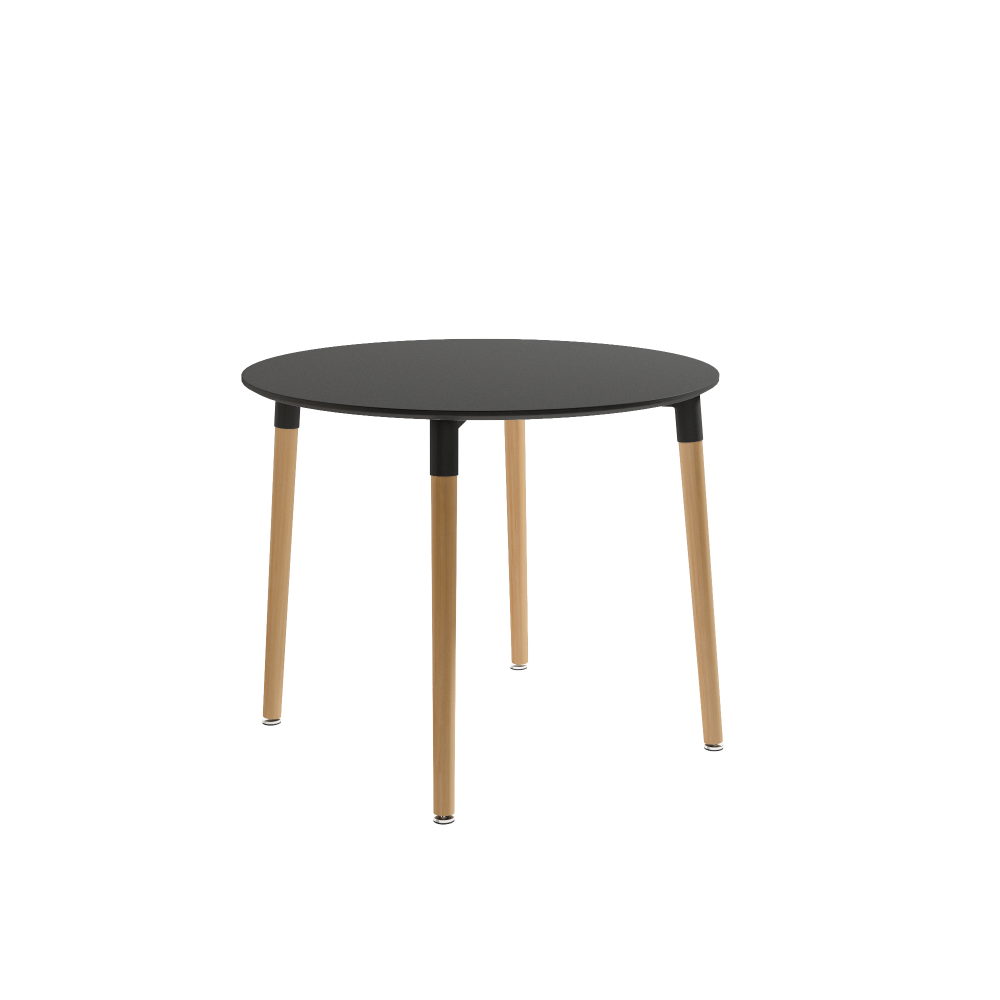 MESA CARIBE FIJA REDONDA EN GRAFITO - 1