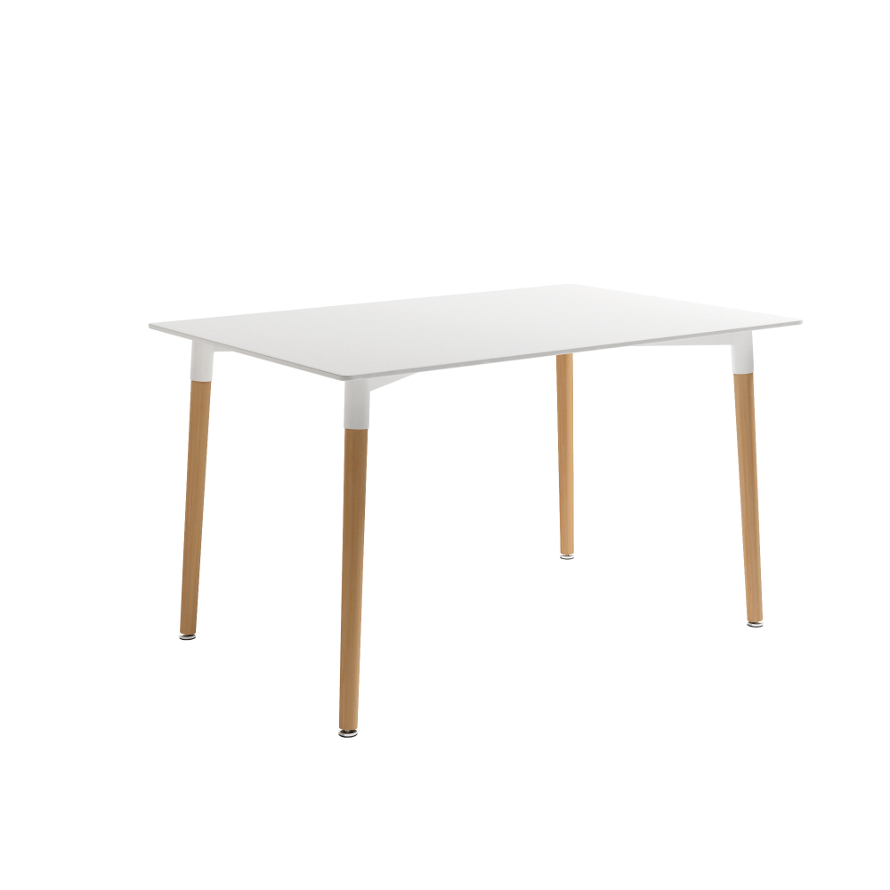MESA CARIBE RECTANGULAR FIJA BLANCA DE 160 CM - 1