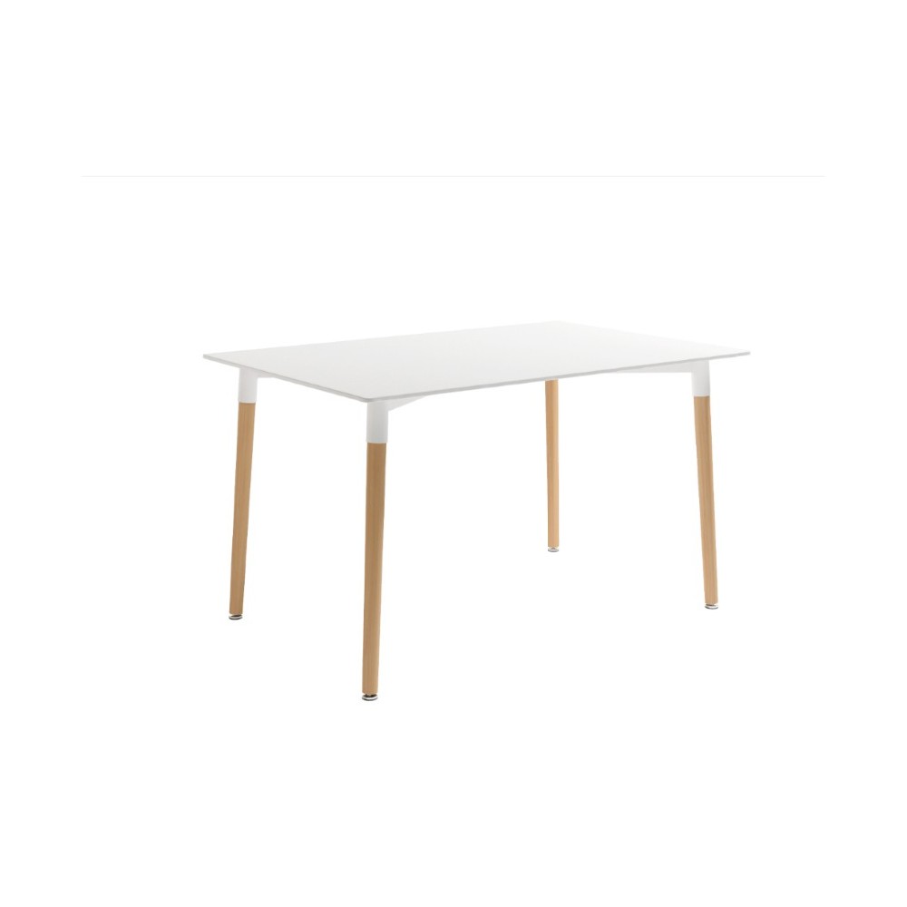 MESA CARIBE RECTANGULAR FIJA BLANCA DE 120 CM - 1