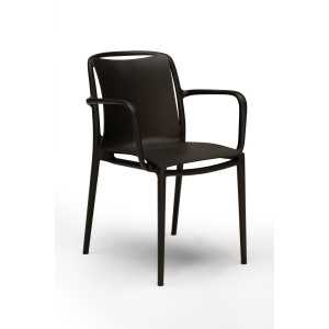 SILLA CON BRAZOS VELAIR COLOR NEGRA - 1