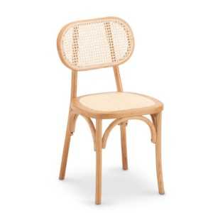 SILLA LINDA MADERA Y TRENZADO NATURAL - 1