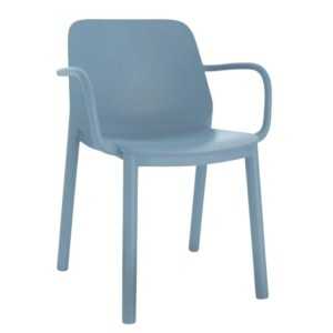 SILLA ONE CON BRAZOS AZUL RETRO DE RESOL - 1