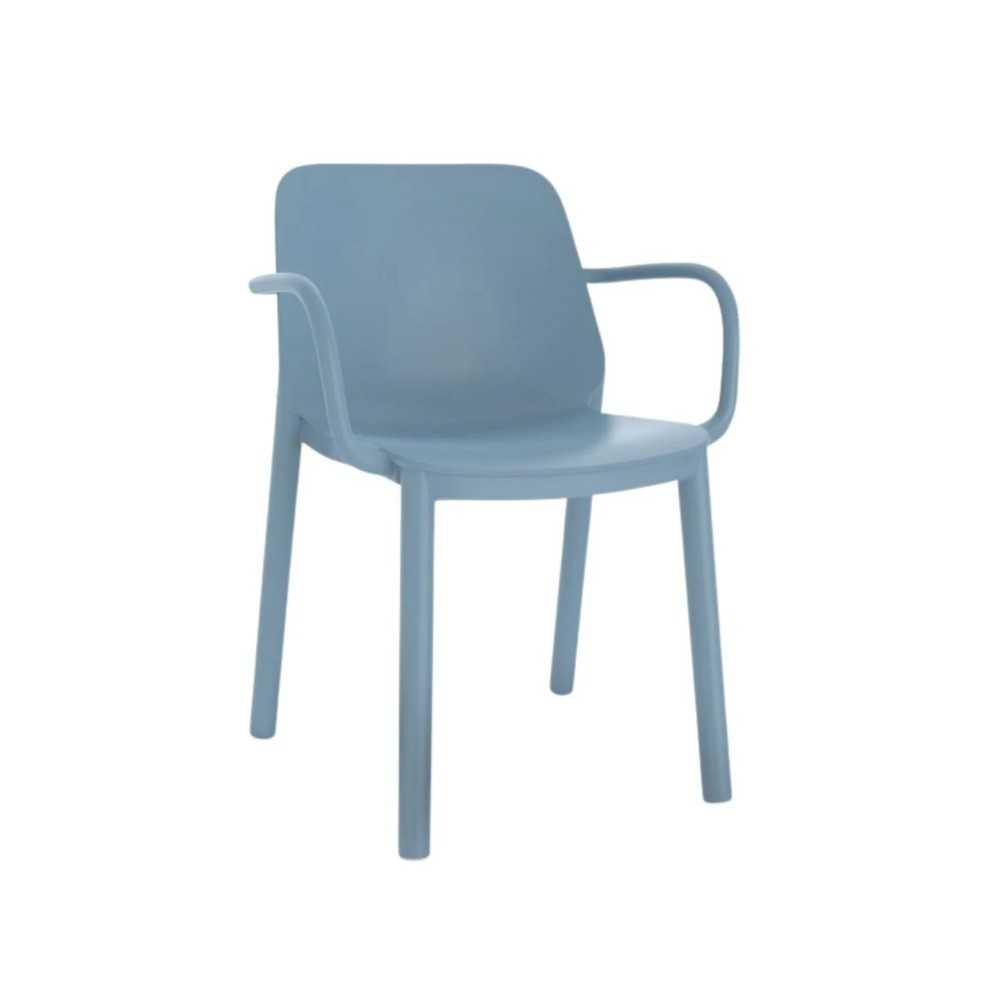 SILLA ONE CON BRAZOS AZUL RETRO DE RESOL - 1 SILLA ONE CON BRAZOS AZUL RETRO DE RESOL - 1