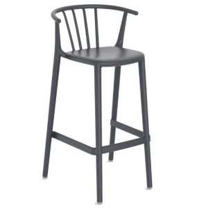 TABURETE ALTO WOODY GRIS OSCURO DE RESOL - 1