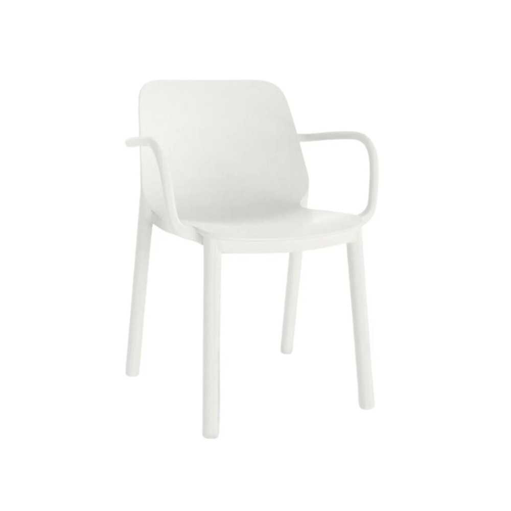 SILLA ONE CON BRAZOS BLANCA DE RESOL - 1